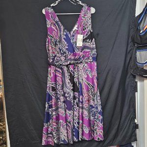 NEW w/TAGs Purple Paisley Dress